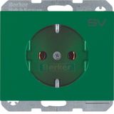 SCHUKO soc. out. "SV" imprint, K.1, green glossy