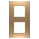 EGO INTERNATIONAL PLATE - IN PAINTED TECHNOPOLYMER - 2+2 MODULES VERTICAL - GOLD - CHORUSMART