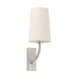 REM MATT NICKEL WALL LAMP BEIGE LAMPSHADE