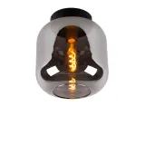 Lucide JOANET - Flush ceiling light - Ø 25 cm - 1xE27 - Smoke Grey