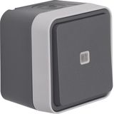 Illuminated change-over switch surface-mounted, W.1, grey