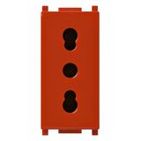 2P+E 16A P17/11 outlet red