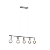 Vannes pendant 5xE27 brushed steel