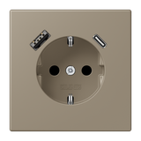 SCHUKO socket with USB charger LC32141 LC1520-15CA242