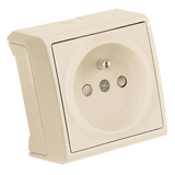 Vera Beige UPS Socket Child Protection