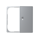 SRS-2-R-85PL Cover F@H Sky 2C. right scene PL for Switch/push button Single push button Silver - Sky Niessen