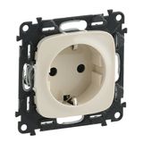 2P+E socket with shut. Valena Allure -German std -VDE compliant -16A-250V~-ivory