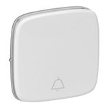 Cover plate Valena Allure - changeover push-button with bell symbol - white