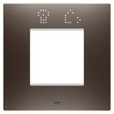 EGO SMART INTERNATIONAL PLATE - IN PAINTED TECHNOPOLYMER - 2 MODULES - BROWN SHADE - CHORUSMART