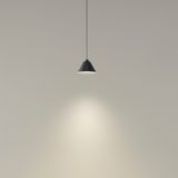 Pendant Deltatrack Conic Cable 2200mm E27 40W Black