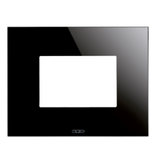 PLACCA ICE - IN GLASS - 3 MODULES - BLACK - CHORUSMART