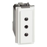 L.NOW - socket 2P+E 10A 250Vac white