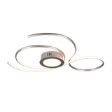 Jive LED ceiling lamp 80 cm brushed steel