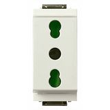 2P+E 16A P17/11 outlet white