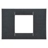 VIRNA PLATE - IN TECHNOPOLYMER GLOSS FINISHING - 2 GANG - METALLIC SLATE - SYSTEM