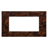 VIRNA PLATE - IN TECHNOPOLYMER - 4 GANG - ENGLISH WALNUT - SYSTEM