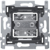 Base for socket outlet with two equipotential bonding contacts, screw