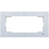 Novella Accessory Silver Two Gang Flush Mounted Frame