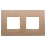 GEO INTERNATIONAL PLATE - IN PAINTED TECHNOPOLYMER - 2+2 MODULES HORIZONTAL - SOFT COPPER - CHORUSMART