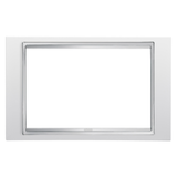 LUX PLATE - BRITISH STANDARD - TECHNOPOLYMER - 2-GANG - WHITE - CHORUSMART