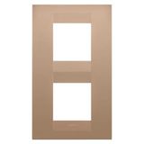 GEO INTERNATIONAL PLATE - IN PAINTED TECHNOPOLYMER - 2+2 MODULES VERTICAL - SOFT COPPER - CHORUSMART