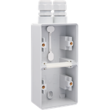 Splashproof double vertical surface-mounting box with one double M20 i