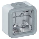 Surface mounting box Plexo IP 55 - 1 gang - with membrane glands - grey