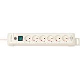 Premium-Line extension lead 6-way white 3m H05VV-F 3G1,5 *DK*