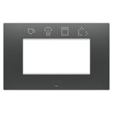 EGO SMART PLATE - IN PAINTED TECHNOPOLYMER - 4 MODULES - SATIN BLACK - CHORUSMART