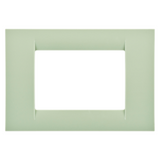 VIRNA PLATE - IN TECHNOPOLYMER GLOSS FINISHING - 3 GANG - VENETIAN GREEN - SYSTEM