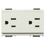 Two 2P+E 15A 127V USA outlets white