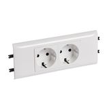 PRISE SPEC. DLP SUPPORT COUV 65 INTEGRE SCHUKO 2X2P+T  BORNES AUTOMATIQUES