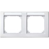 M-SMART frame, 2-fold with label holder, horizontal installation, polar white