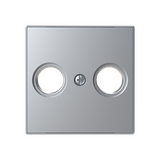 8552 PL Cover TV/R/SAT socket SAT Silver - Sky Niessen