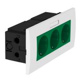 SDE-RW D0GN3B Socket unit for triple Modul 45 84x185x59mm