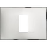 CLASSIA - COVER PLATE 1P CEN. WHITE CHROME