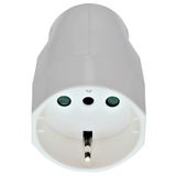 2P+E 16A P30 axial outlet white