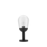 Dark Grey Aluminum & Clear Glass LED E27 1x12 Watt 220-240 Volt Bulb Excluded IP54 D: 15 H: 37 cm