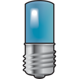 E10 lamp with blue LED for 6A push buttons or indicator units