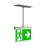 Emergency luminaire AM stainless steel look pendant recessed