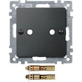 Central plate with high-end speaker connector, anthracite, System M