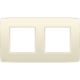 Twofold faceplate with 71 mm centre distance, Niko Original cream