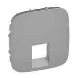 Cover plate Valena Allure - RJ 45/RJ 11 socket - aluminium