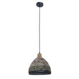 DE-0202-NAT Pendant IP20 Korg E27 15 Light wood Black