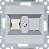 RJ45 socket - silver