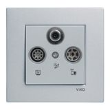 Novella-Trenda Silver Sat Socket Trans (Sat-TV-Rd) (13dB)