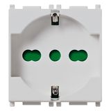 2P+E 16A universal outlet Silver