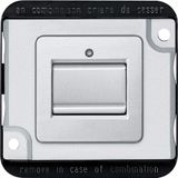 Rocker switch insert, intermediate, aluminium, Anti-vandalism