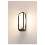 MERIDIAN BOX wall lamp, E27, max. 20W, sensor, anthracite