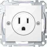 USA socket insert, 15 A, polar white glossy, system M